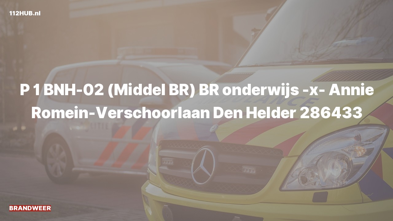 Deelafbeelding voor Brandweer met spoed naar de Annie Romein-Verschoorlaan in Den Helder.