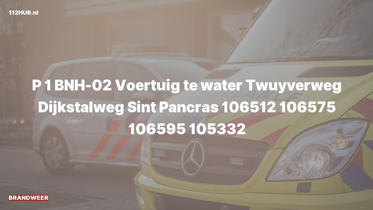 Deelafbeelding voor Brandweer met spoed naar de Dijkstalweg in Sint Pancras.