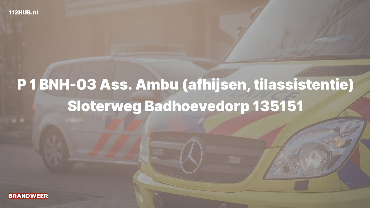Deelafbeelding voor Brandweer met spoed voor afhijsen naar de Sloterweg in Badhoevedorp.
