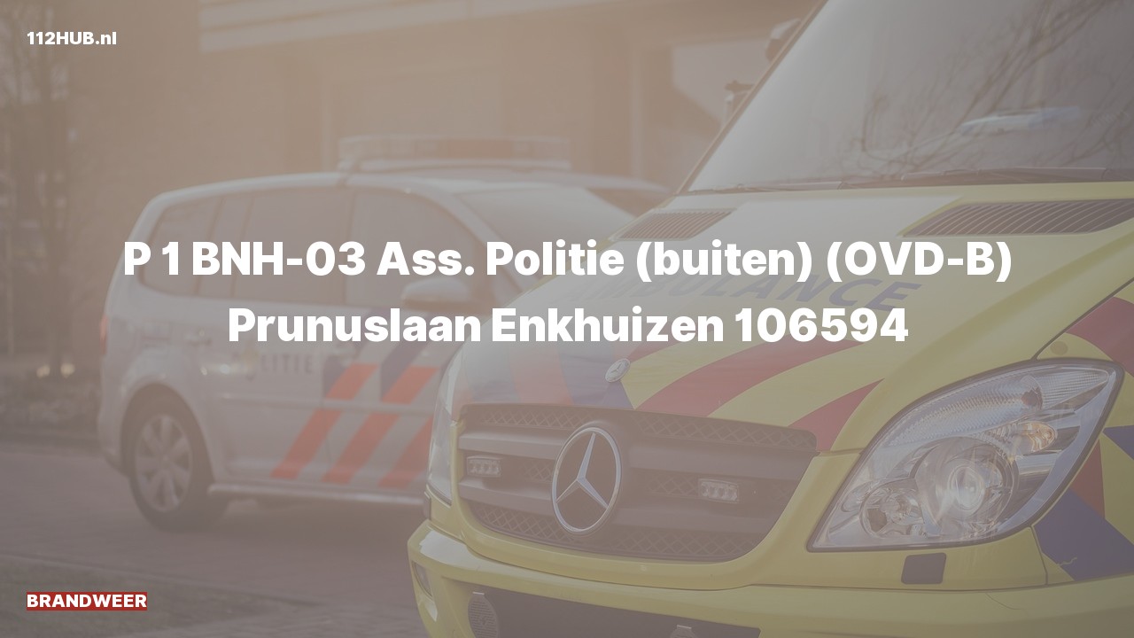 Deelafbeelding voor Brandweer met spoed naar de Prunuslaan in Enkhuizen.