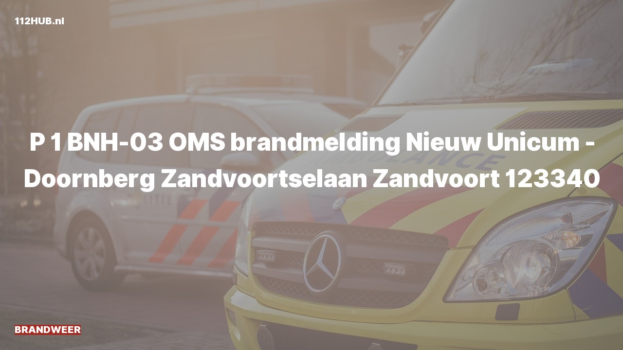 Deelafbeelding voor Brandweer met spoed voor automatische brandmelding naar de Zandvoortselaan in Zandvoort.