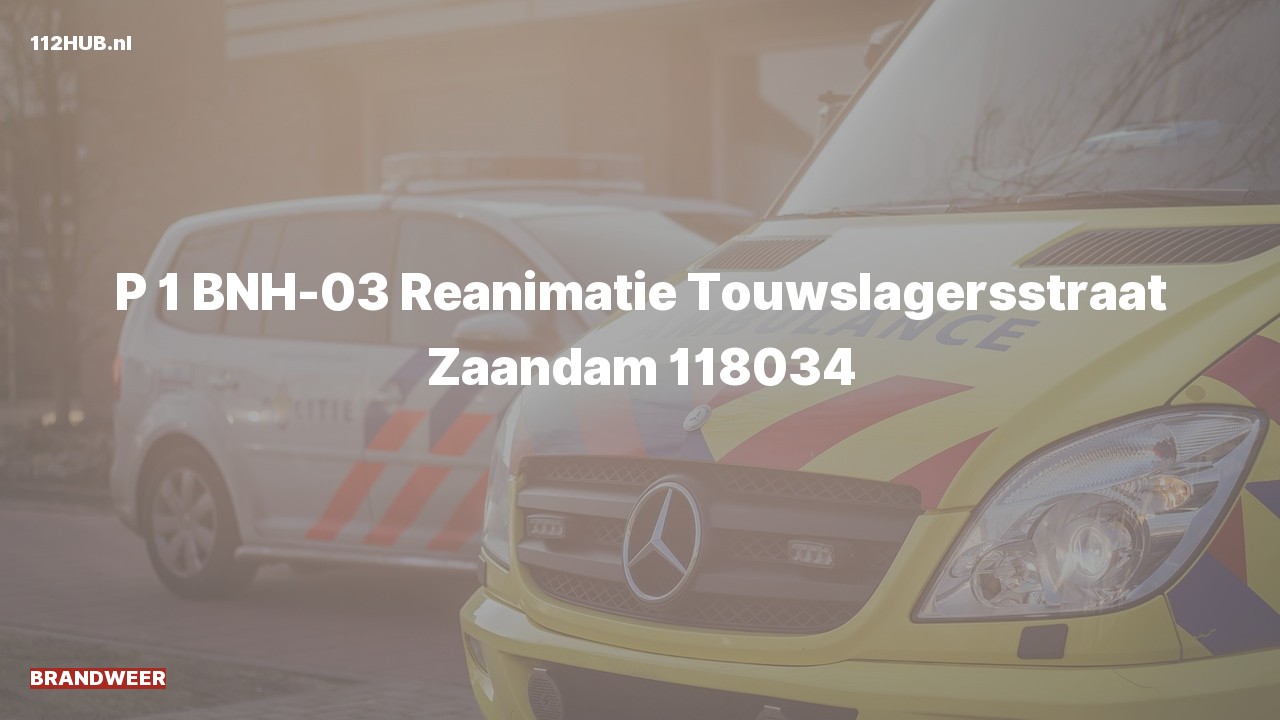 Deelafbeelding voor Brandweer met spoed naar de Touwslagersstraat in Zaandam.