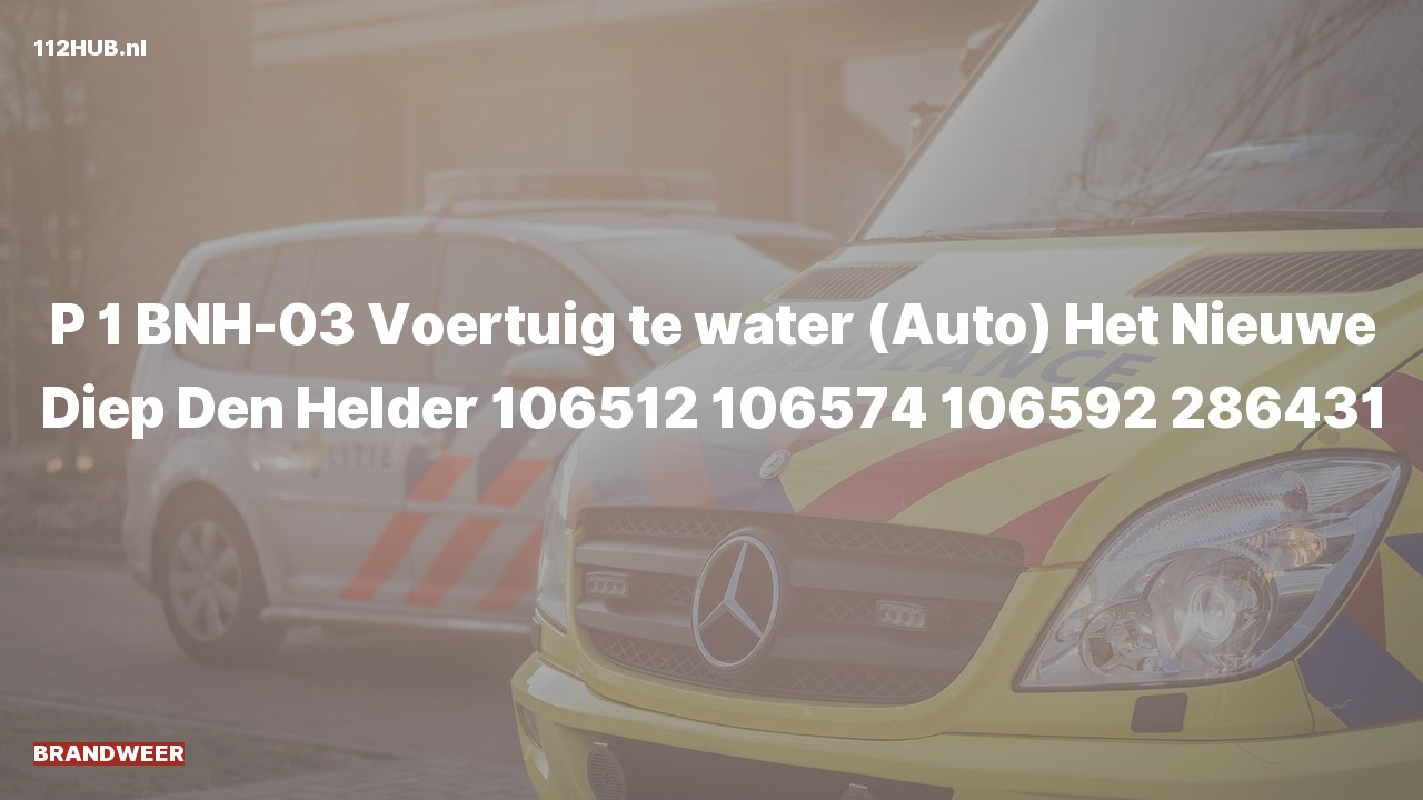 Deelafbeelding voor Brandweer met spoed naar de Het Nieuwe Diep in Den Helder.