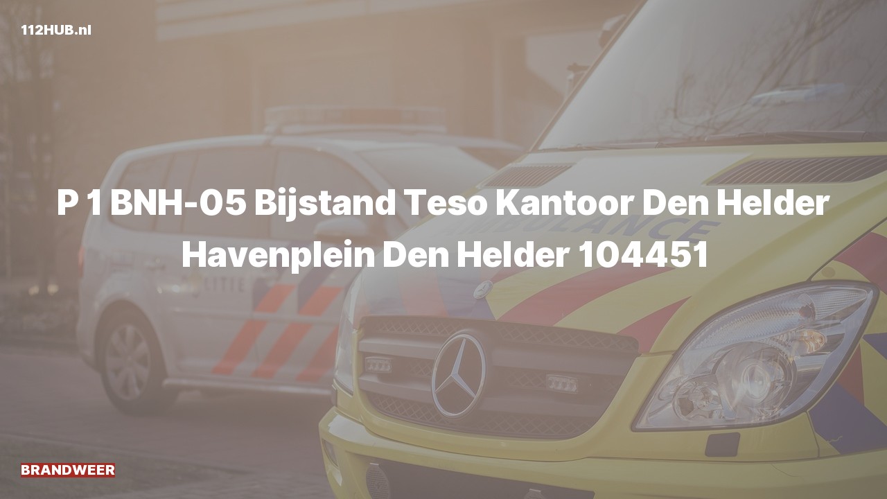 Deelafbeelding voor Brandweer met spoed naar de Havenplein in Den Helder.