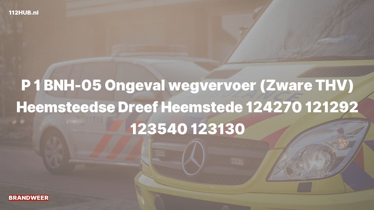 Deelafbeelding voor De brandweer is met spoed uitgerukt voor een verkeersongeval naar de Heemsteedse Dreef in Heemstede