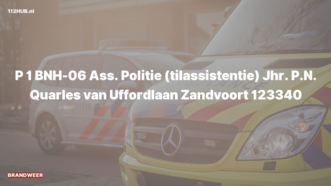Deelafbeelding voor Brandweer met spoed naar de Jhr. P.N. Quarles van Uffordlaan in Zandvoort.