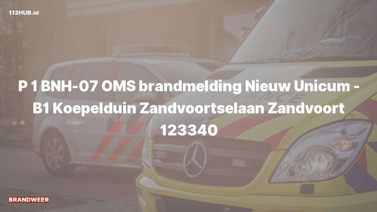 Deelafbeelding voor Brandweer met spoed voor automatische brandmelding naar de Zandvoortselaan in Zandvoort.