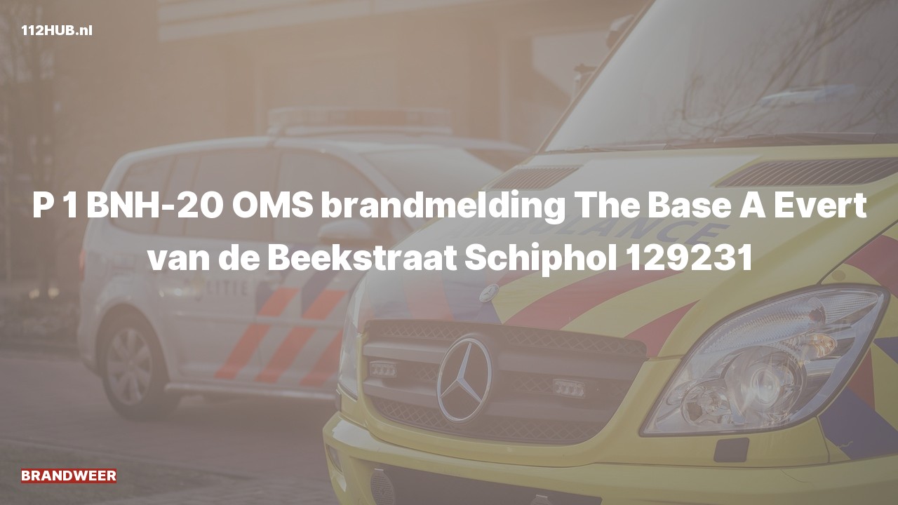 Deelafbeelding voor Brandweer met spoed voor automatische brandmelding naar de Evert van de Beekstraat in Schiphol.