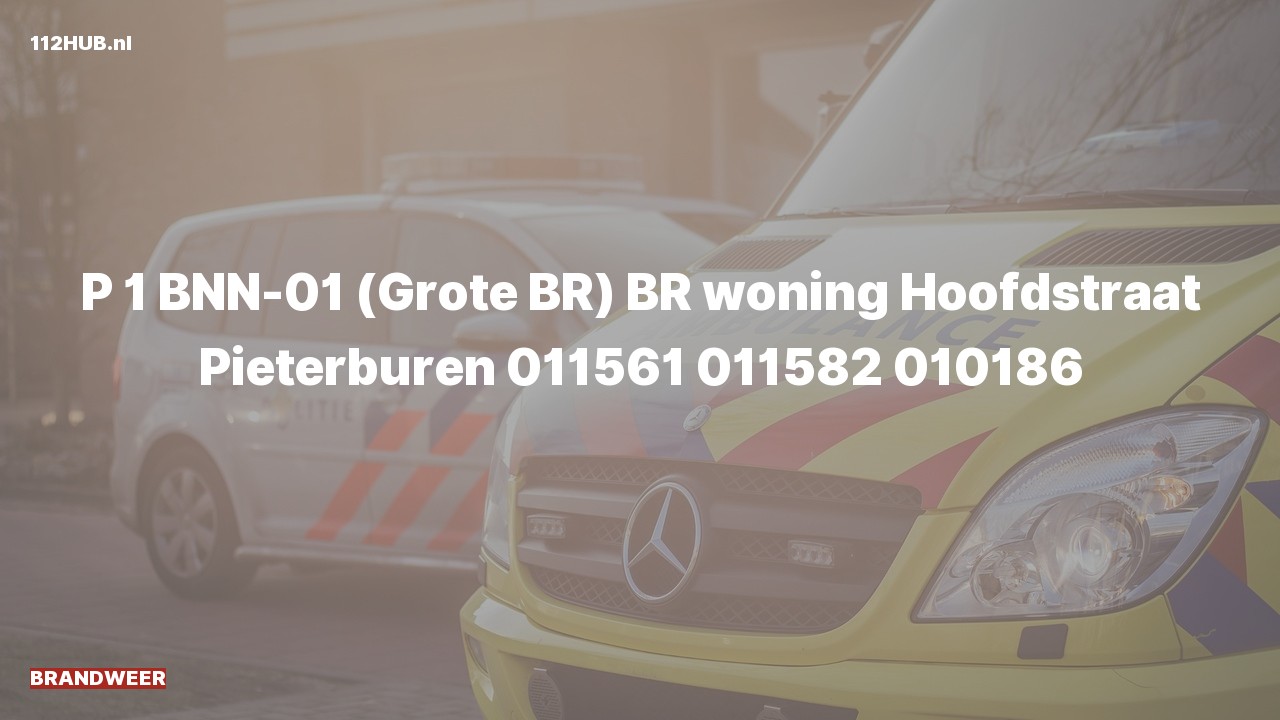 Deelafbeelding voor Brandweer met spoed voor brand in woning naar de Hoofdstraat in Pieterburen.