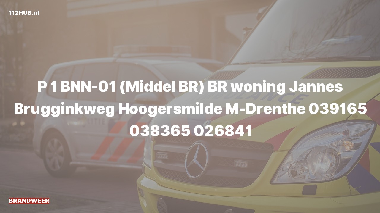 Deelafbeelding voor De brandweer is met spoed uitgerukt voor een woningbrand naar de Jannes Brugginkweg in Hoogersmilde