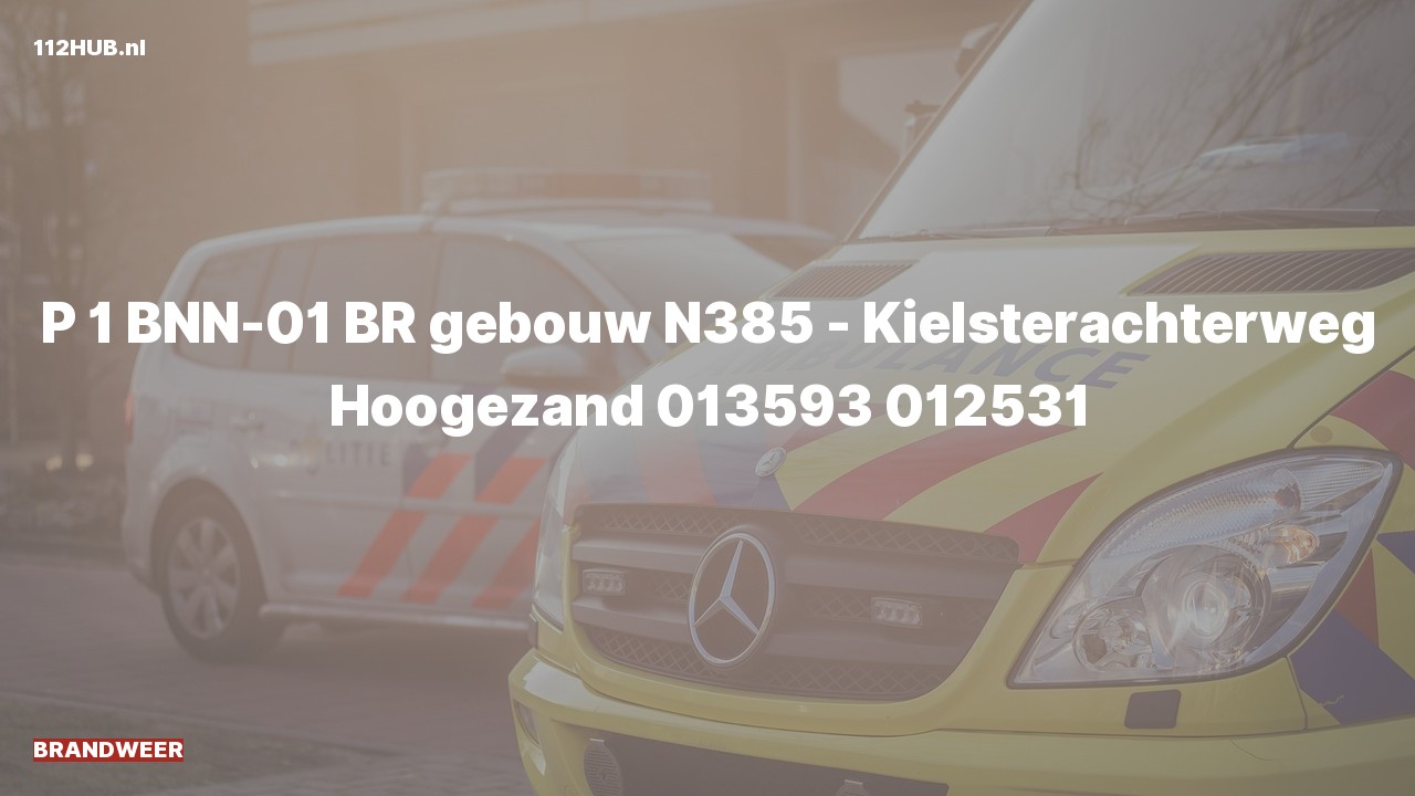 Deelafbeelding voor Brandweer met spoed voor brand in gebouw.