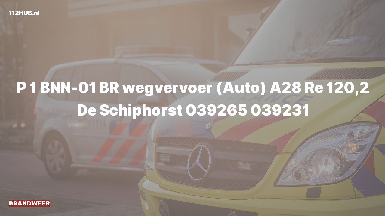 Deelafbeelding voor De brandweer is met spoed uitgerukt voor een brand op de A28 bij hectometerpaaltje 120.2