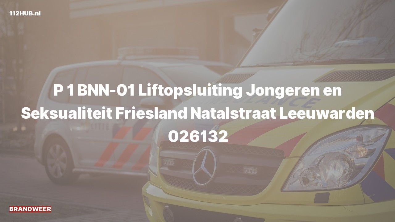 Deelafbeelding voor Brandweer met spoed naar de Natalstraat in Leeuwarden.