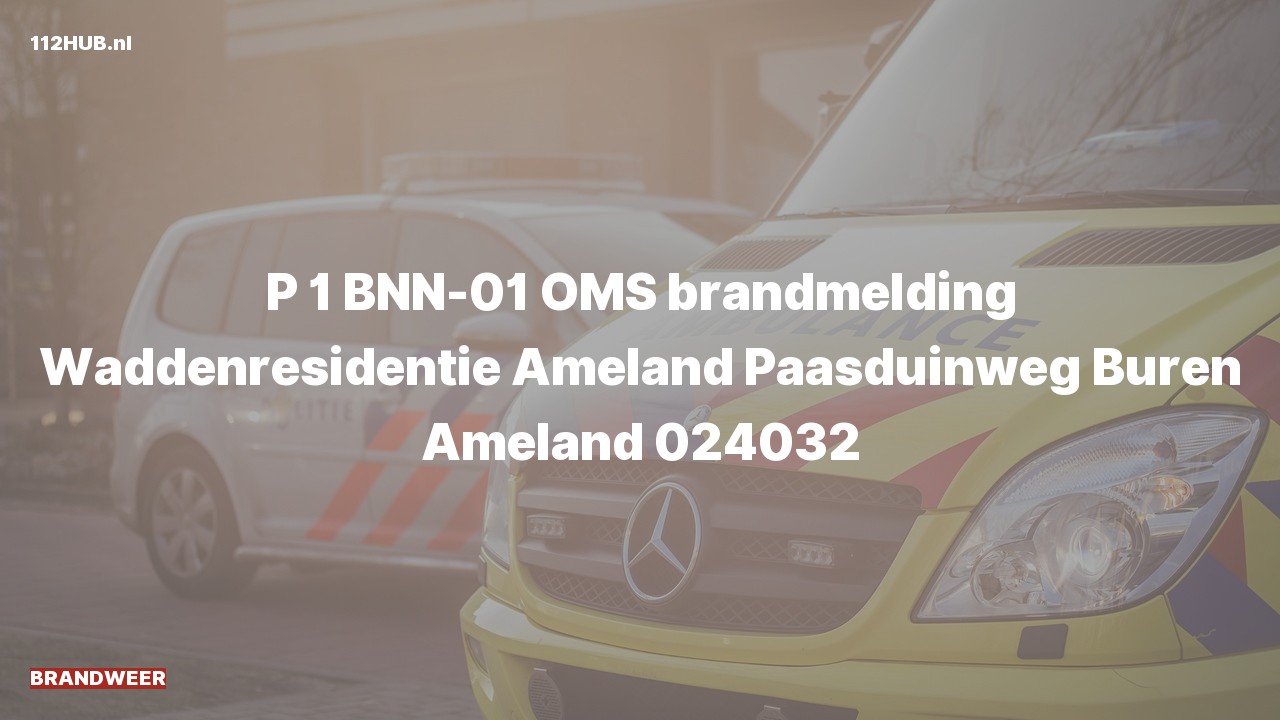 Deelafbeelding voor Brandweer met spoed voor automatische brandmelding naar de Paasduinweg in Buren.