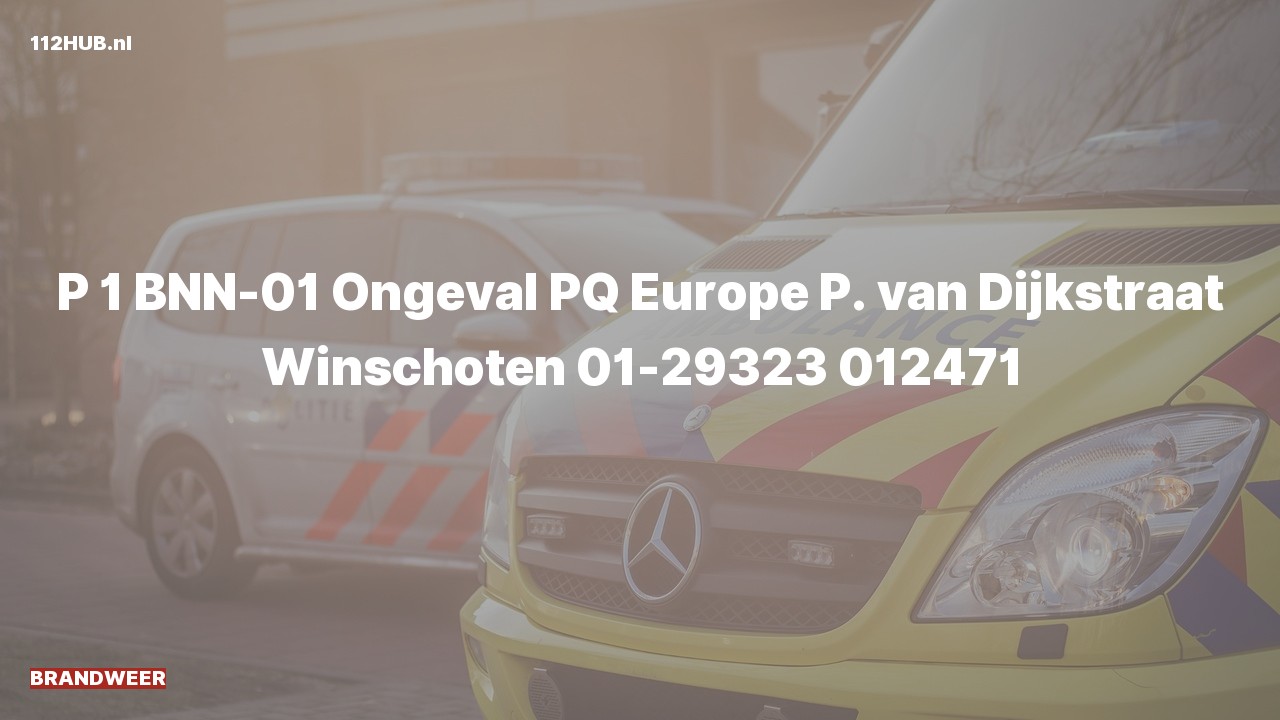 Deelafbeelding voor De brandweer is met spoed uitgerukt voor een ongeval naar de P. van Dijkstraat in Winschoten