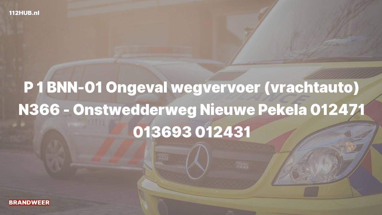 Deelafbeelding voor De brandweer is met spoed uitgerukt voor een verkeersongeval naar de Onstwedderweg in Nieuwe Pekela