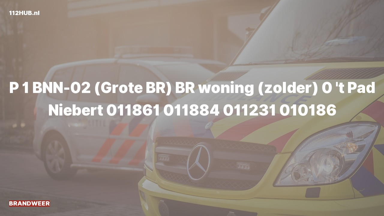 Deelafbeelding voor De brandweer is met spoed uitgerukt voor een woningbrand naar de 't Pad in Niebert