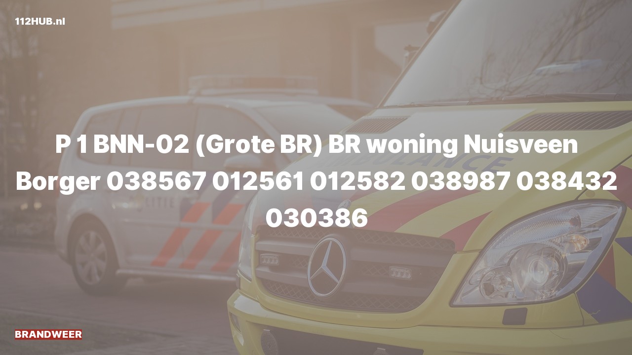 Deelafbeelding voor De brandweer is met spoed uitgerukt voor een woningbrand naar de Nuisveen in Borger