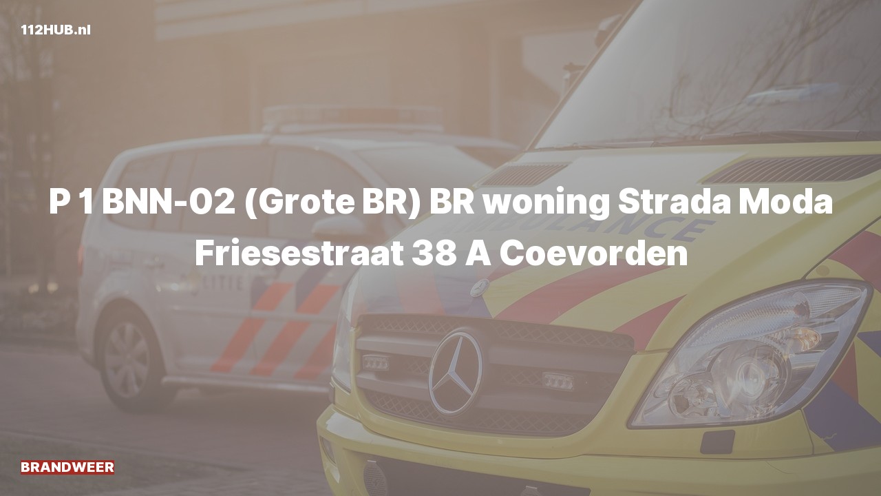 Deelafbeelding voor P2000-melding voor brand in woning.