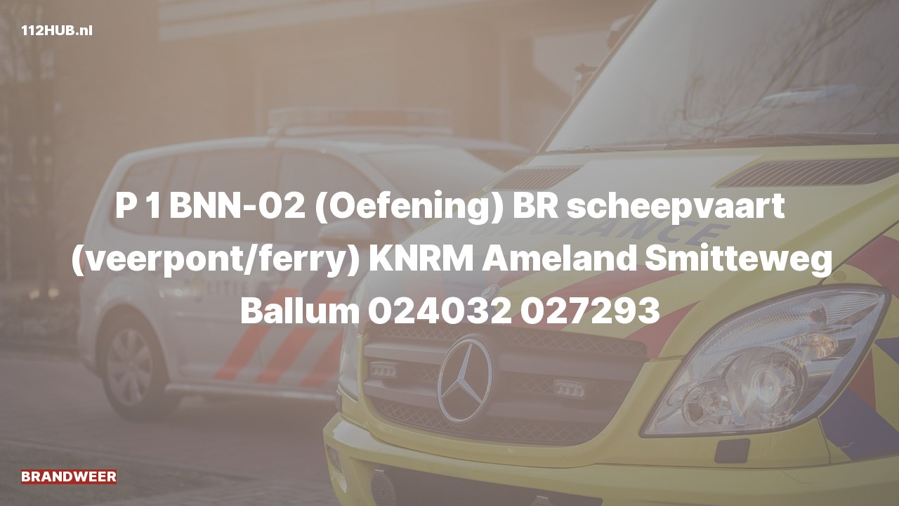Deelafbeelding voor De brandweer is met spoed uitgerukt (oefening) voor een brand naar de Smitteweg in Ballum