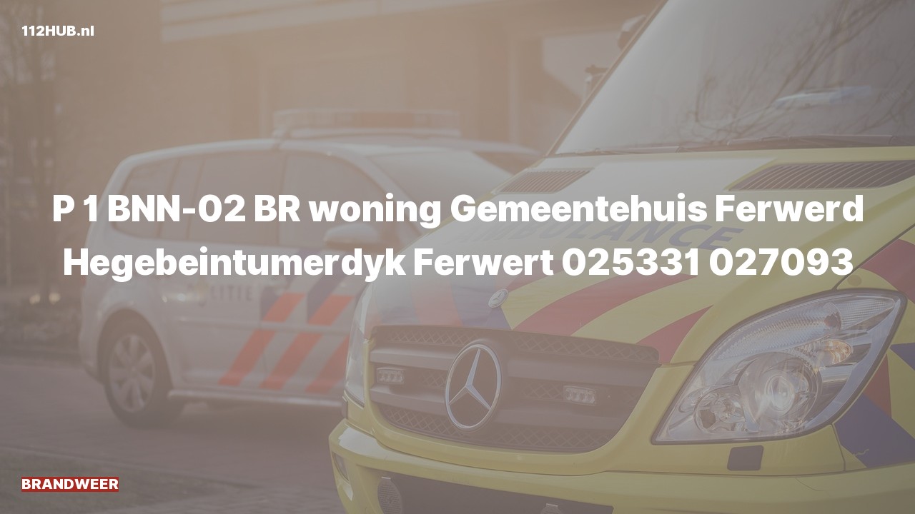 Deelafbeelding voor De brandweer is met spoed uitgerukt voor een woningbrand naar de Hegebeintumerdyk in Ferwert