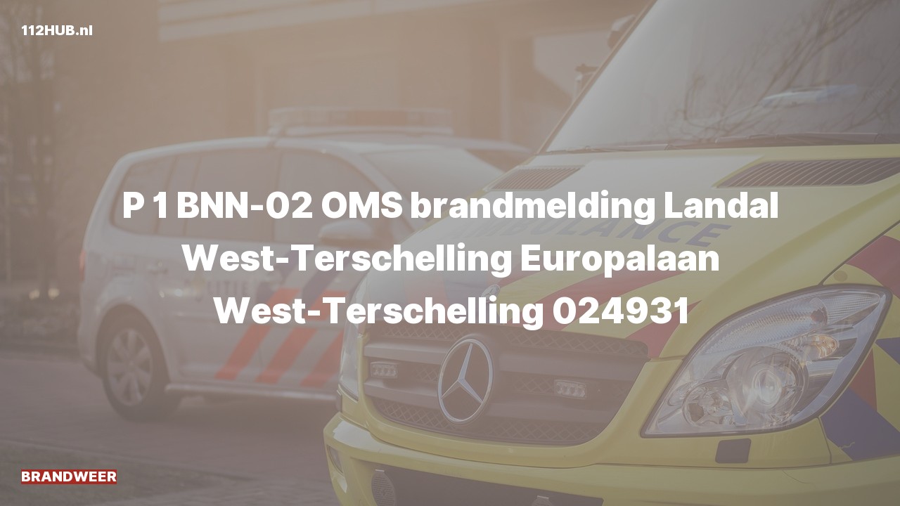 Deelafbeelding voor De brandweer is met spoed uitgerukt voor een automatische brandmelding naar de Europalaan in West-Terschelling