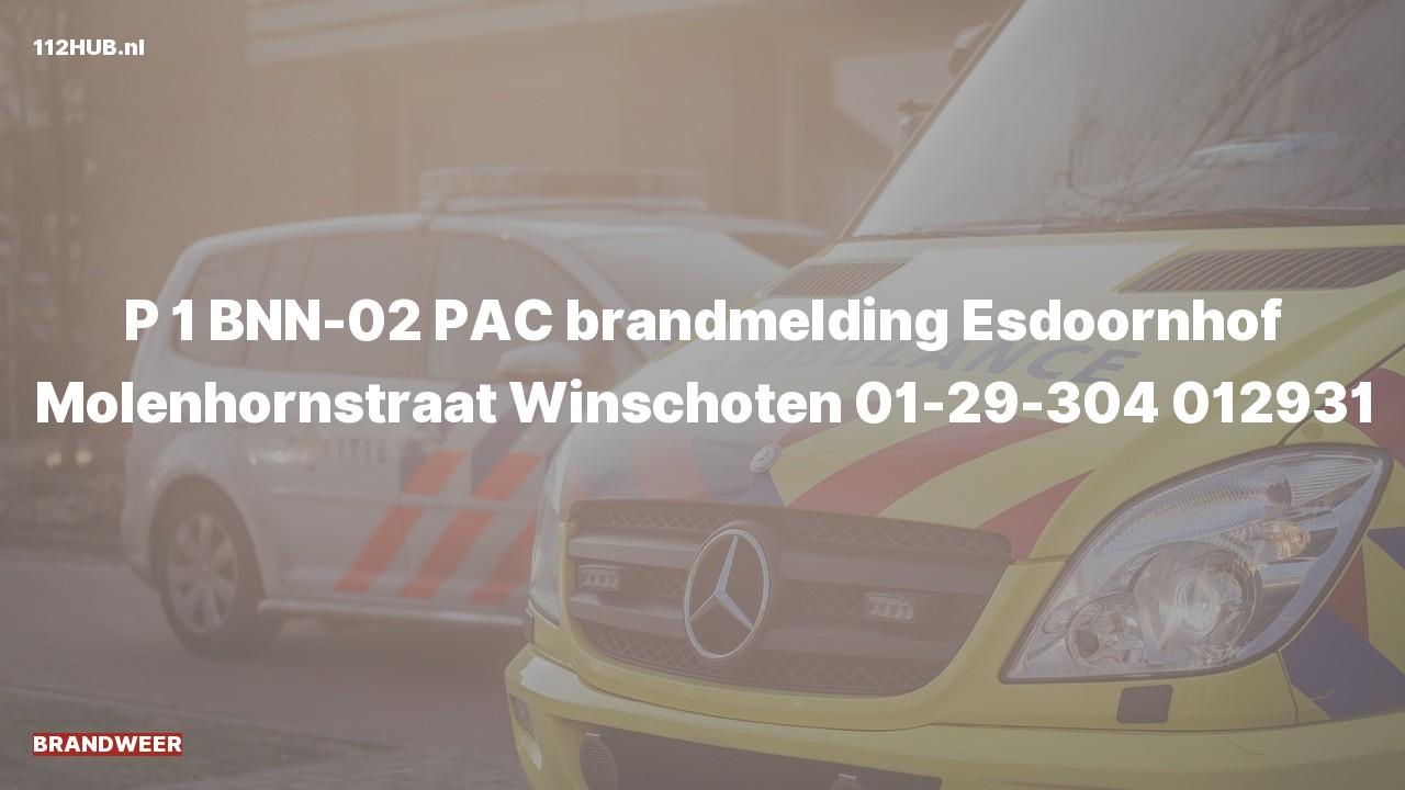 Deelafbeelding voor Brandweer met spoed voor brandmelding naar de Molenhornstraat in Winschoten.