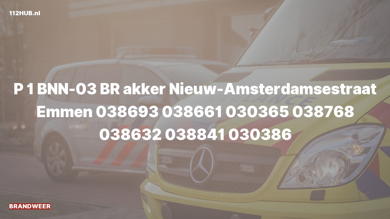 Deelafbeelding voor De brandweer is met spoed uitgerukt voor een brand naar de Nieuw-Amsterdamsestraat in Emmen