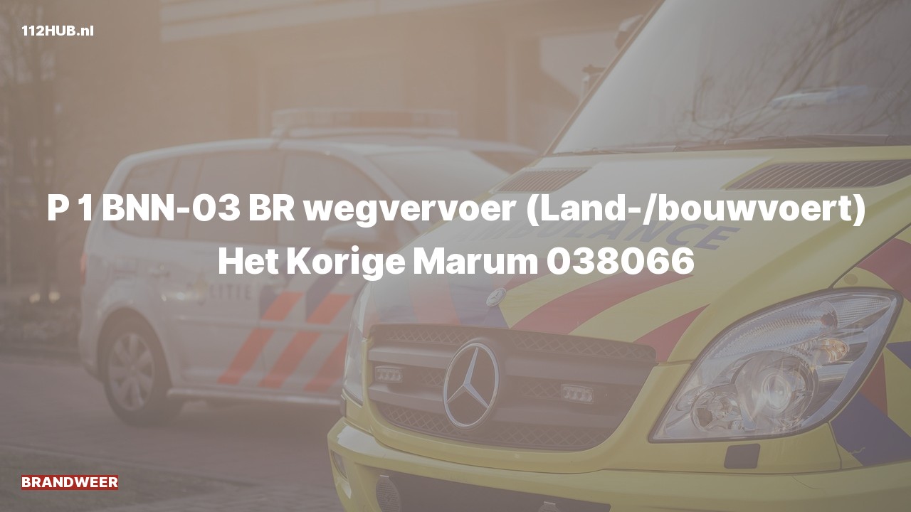 Deelafbeelding voor De brandweer is met spoed uitgerukt voor een brand naar de Het Korige in Marum