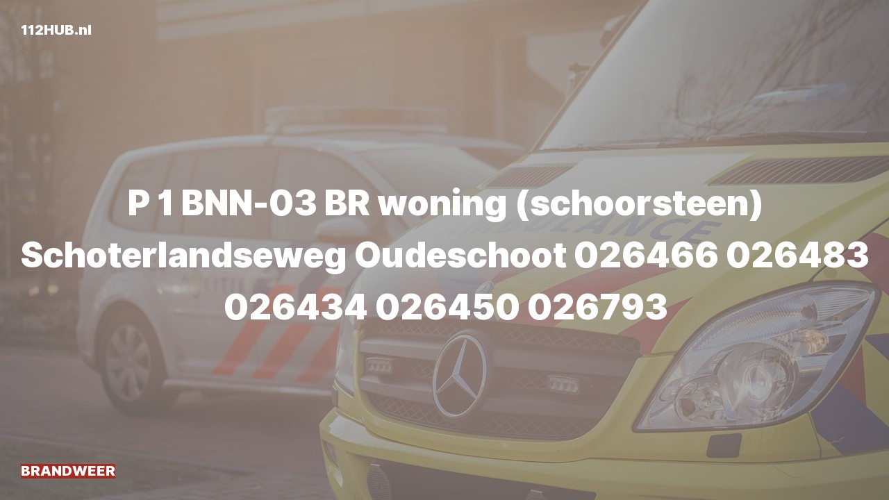 Deelafbeelding voor Brandweer met spoed voor schoorsteenbrand in woning naar de Schoterlandseweg in Oudeschoot.