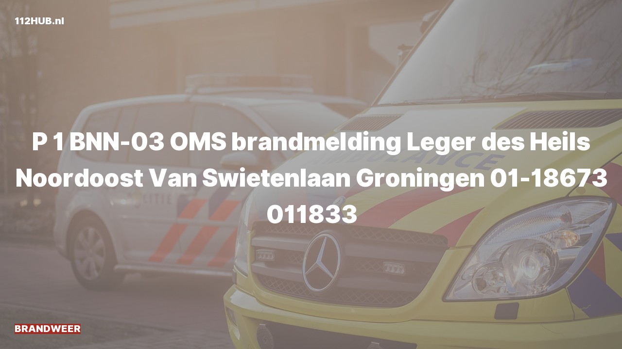 Deelafbeelding voor De brandweer is met spoed uitgerukt voor een automatische brandmelding naar de Van Swietenlaan in Groningen