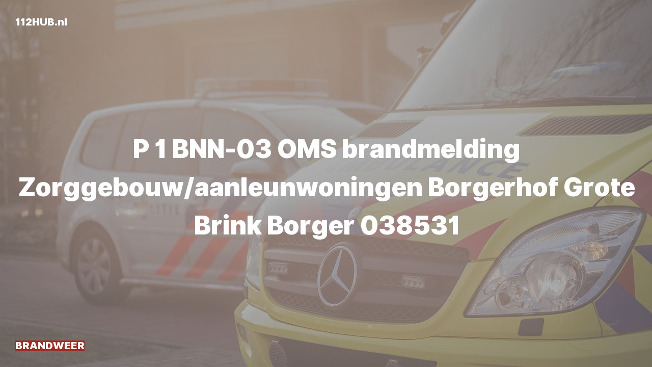 Deelafbeelding voor Brandweer met spoed voor automatische brandmelding naar de Grote Brink in Borger.