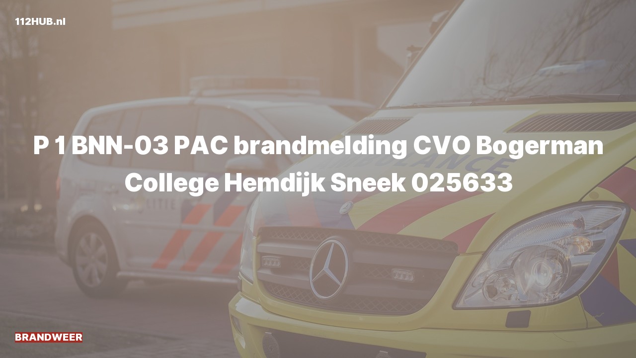 Deelafbeelding voor Brandweer met spoed voor brandmelding naar de Hemdijk in Sneek.