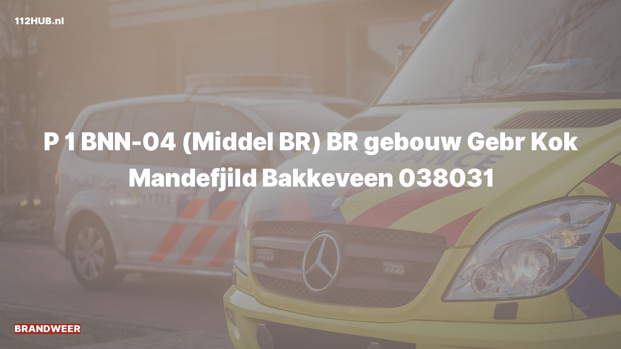 Deelafbeelding voor Brandweer met spoed voor brand in gebouw naar de Mandefjild in Bakkeveen.