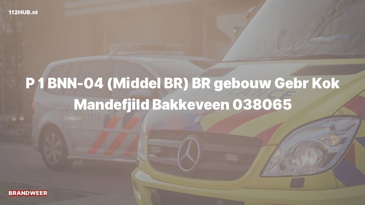 Deelafbeelding voor Brandweer met spoed voor brand in gebouw naar de Mandefjild in Bakkeveen.