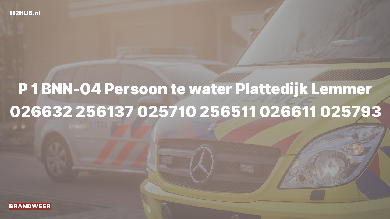 Deelafbeelding voor Brandweer met spoed naar de Plattedijk in Lemmer.