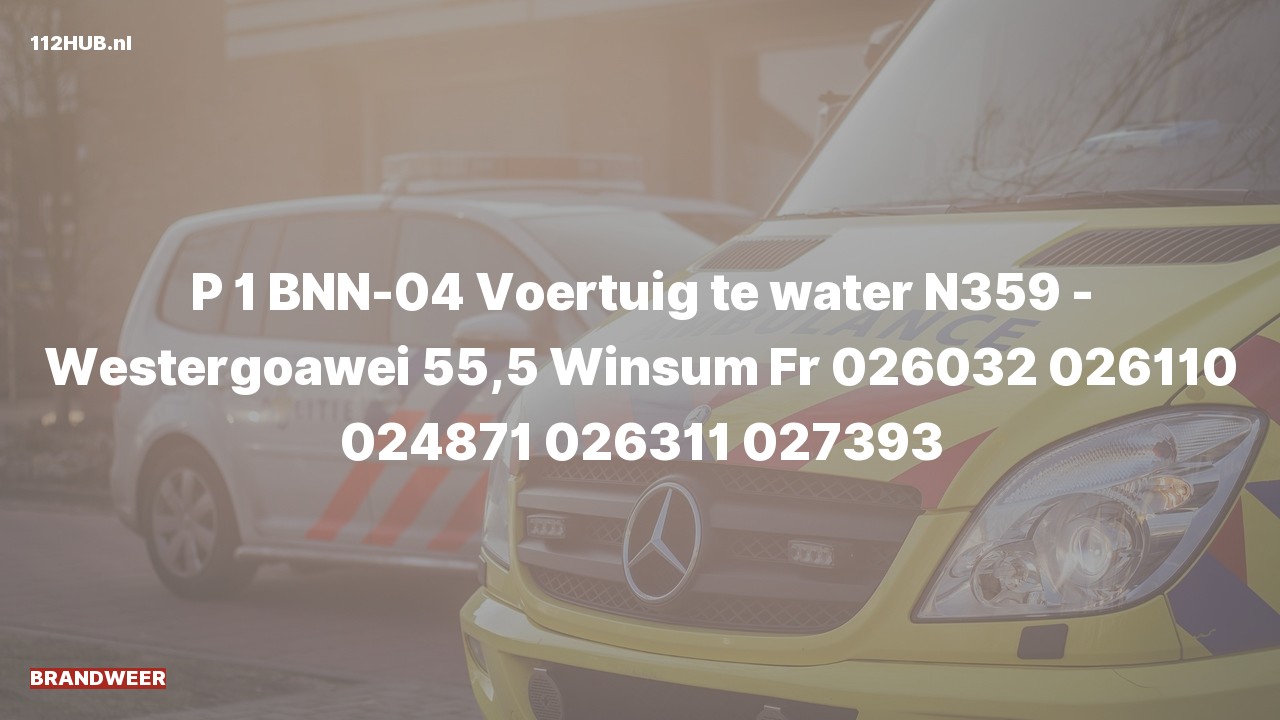 Deelafbeelding voor P2000-melding.