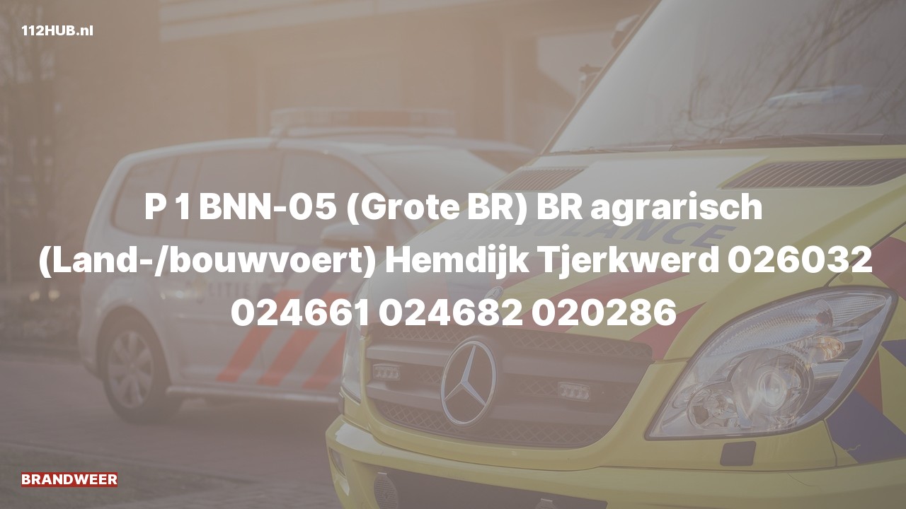 Deelafbeelding voor P2000-melding.