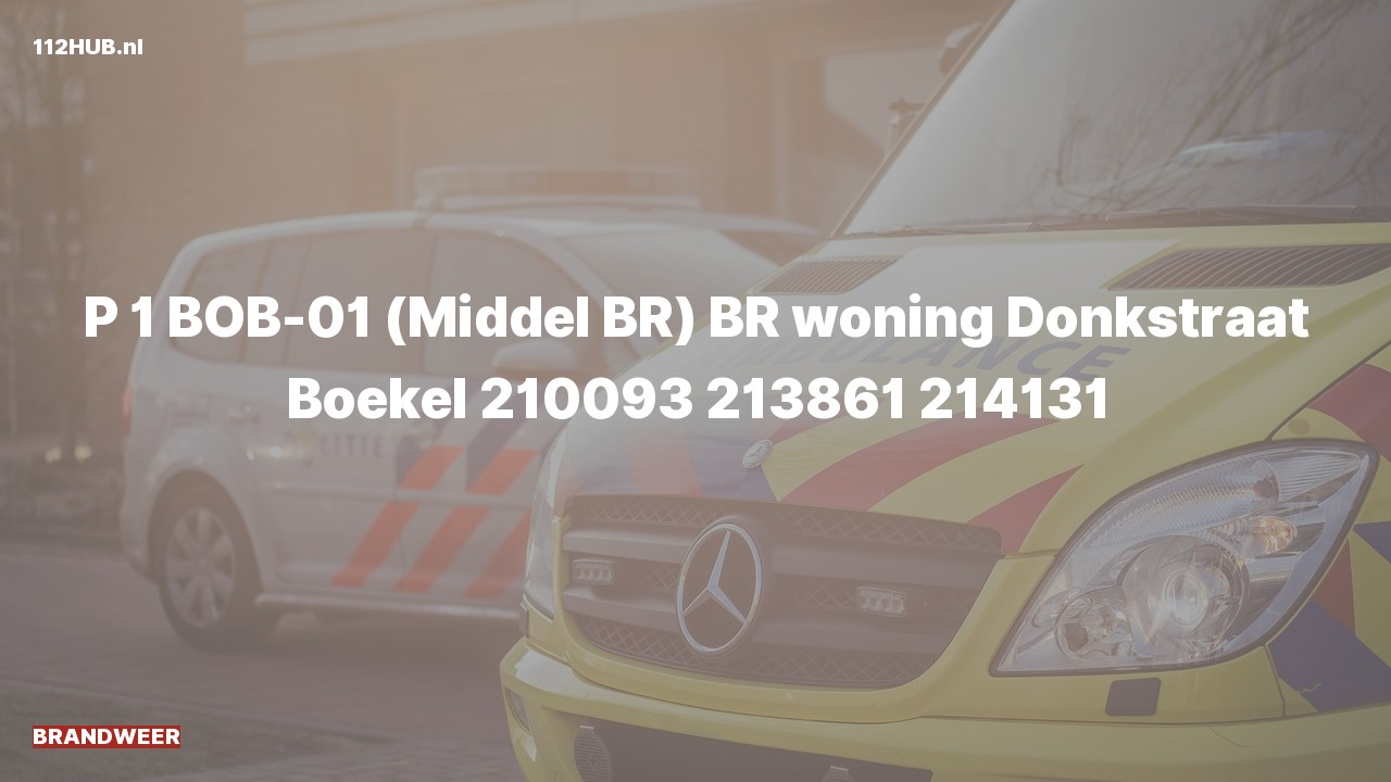 Deelafbeelding voor Brandweer met spoed voor brand in woning naar de Donkstraat in Boekel.