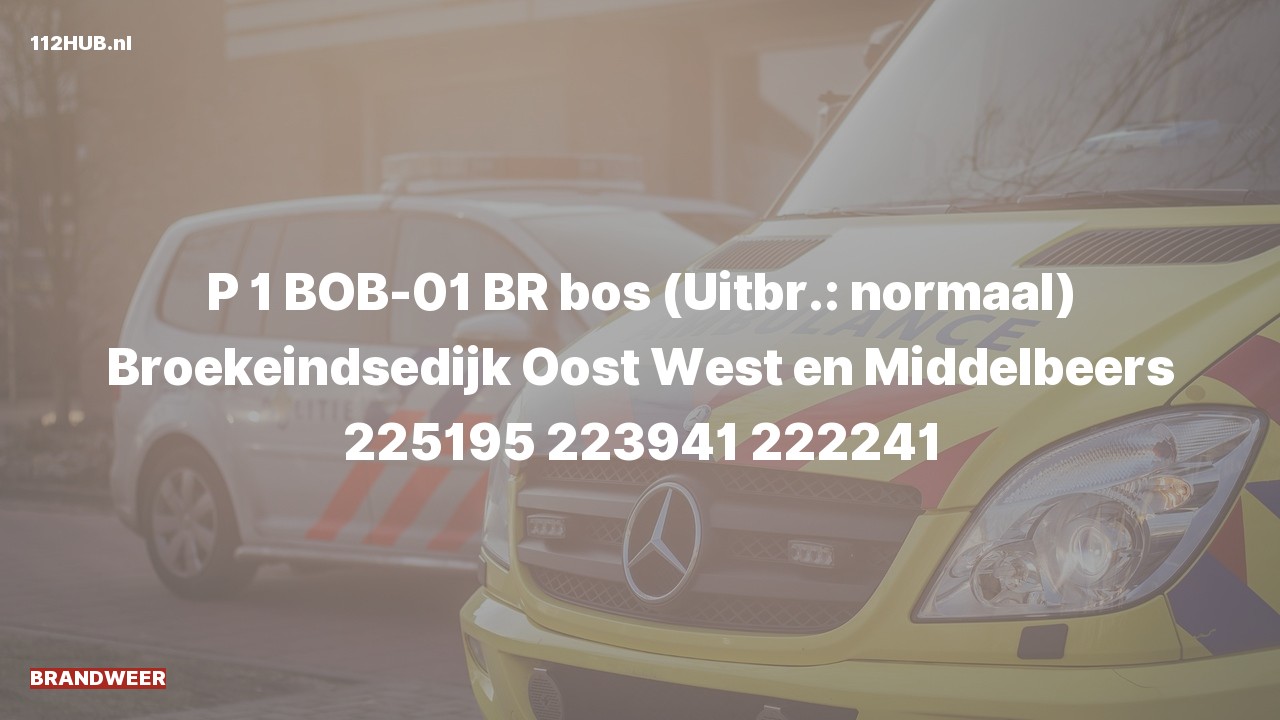 Deelafbeelding voor Brandweer met spoed naar de Broekeindsedijk in Oost West en Middelbeers.