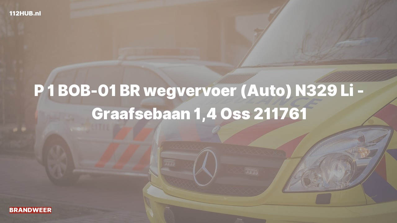 Deelafbeelding voor Brandweer met spoed op de N329 bij hectometerpaaltje 1.4.