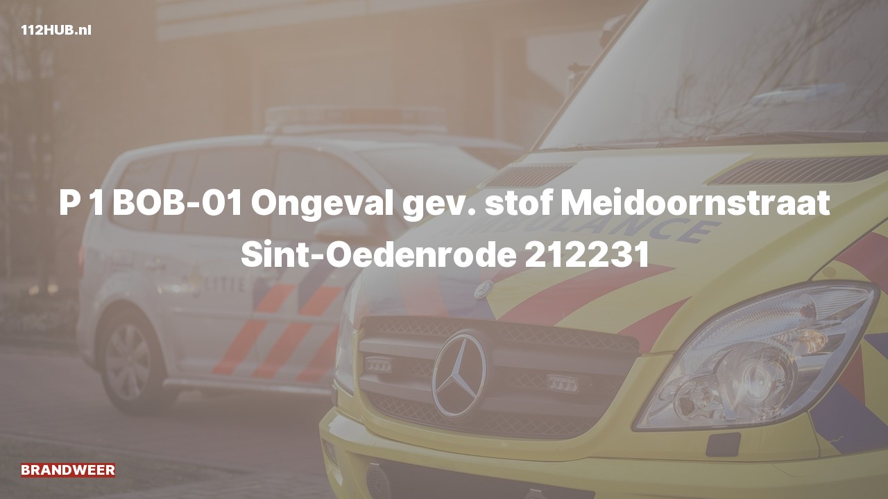 Deelafbeelding voor P2000-melding.