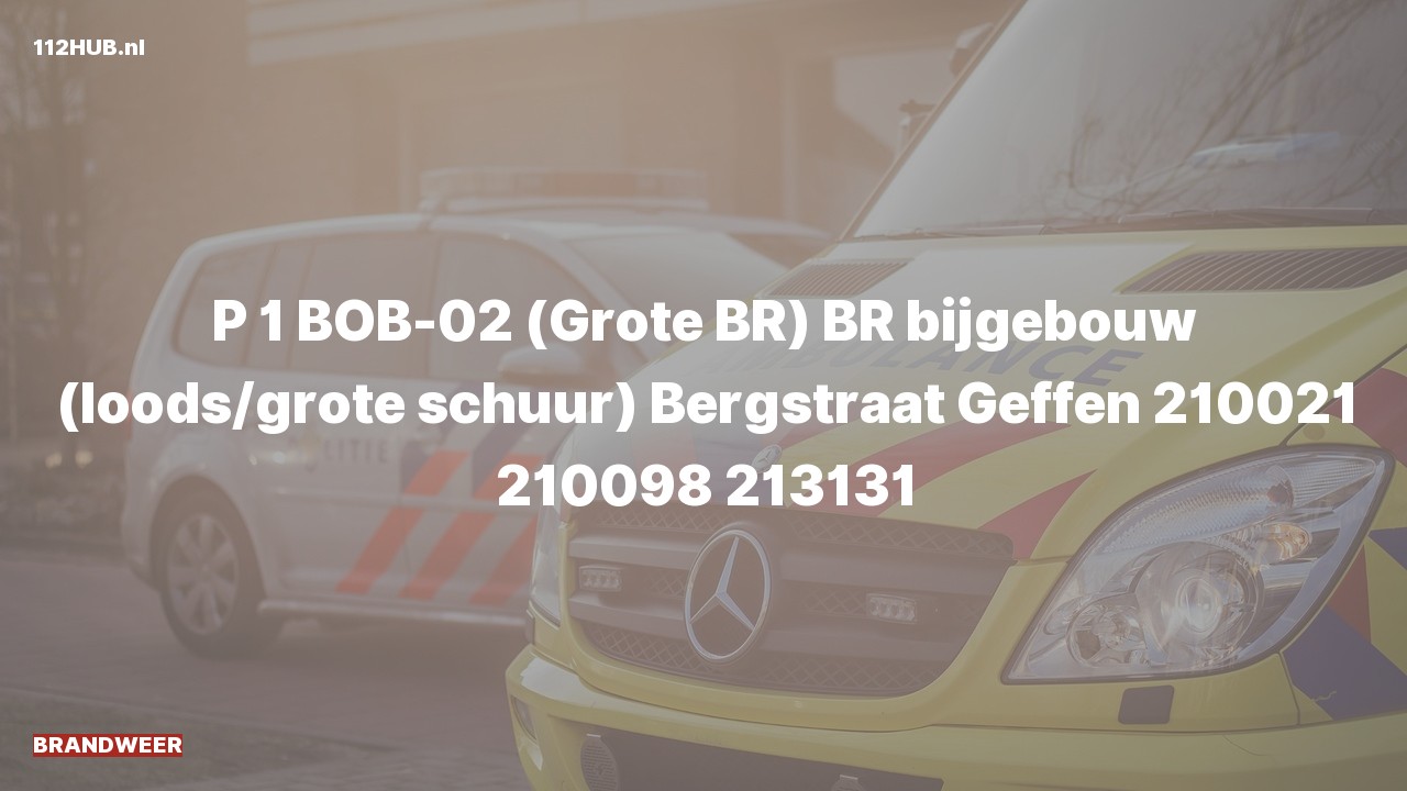 Deelafbeelding voor Brandweer met spoed naar de Bergstraat in Geffen.