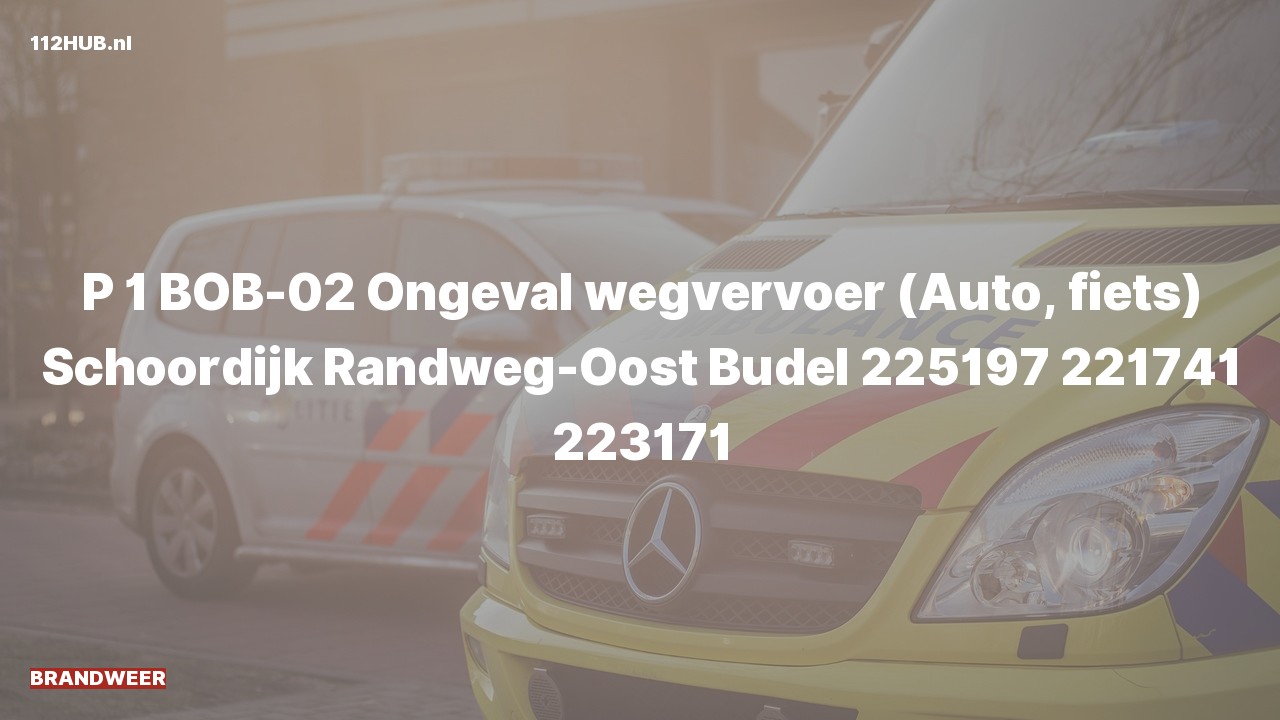 Deelafbeelding voor Brandweer met spoed voor verkeersongeval naar de Randweg-Oost in Budel.