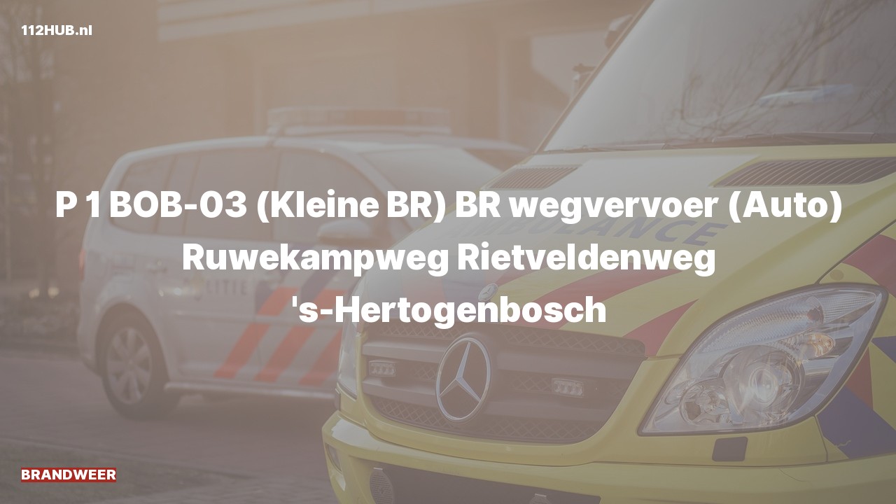 Deelafbeelding voor De brandweer is met spoed uitgerukt voor een brand naar de Rietveldenweg in 's-Hertogenbosch