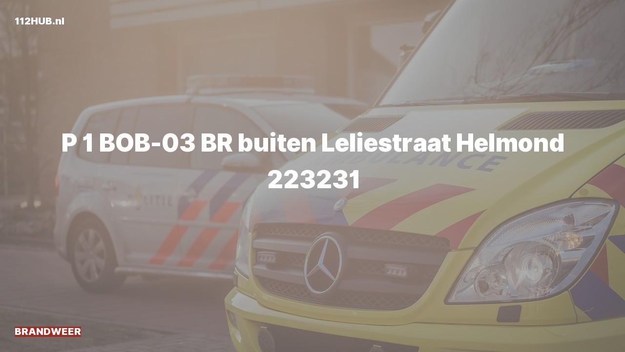 Deelafbeelding voor Brandweer met spoed naar de Leliestraat in Helmond.