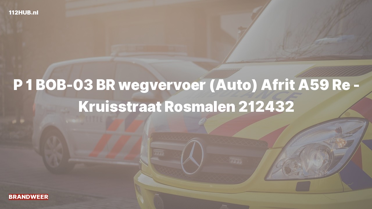 Deelafbeelding voor Brandweer met spoed naar de Kruisstraat in Rosmalen.