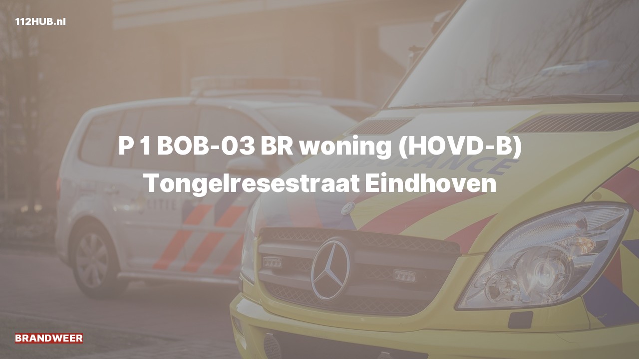 Deelafbeelding voor Brandweer met spoed voor brand in woning naar de Tongelresestraat in Eindhoven.