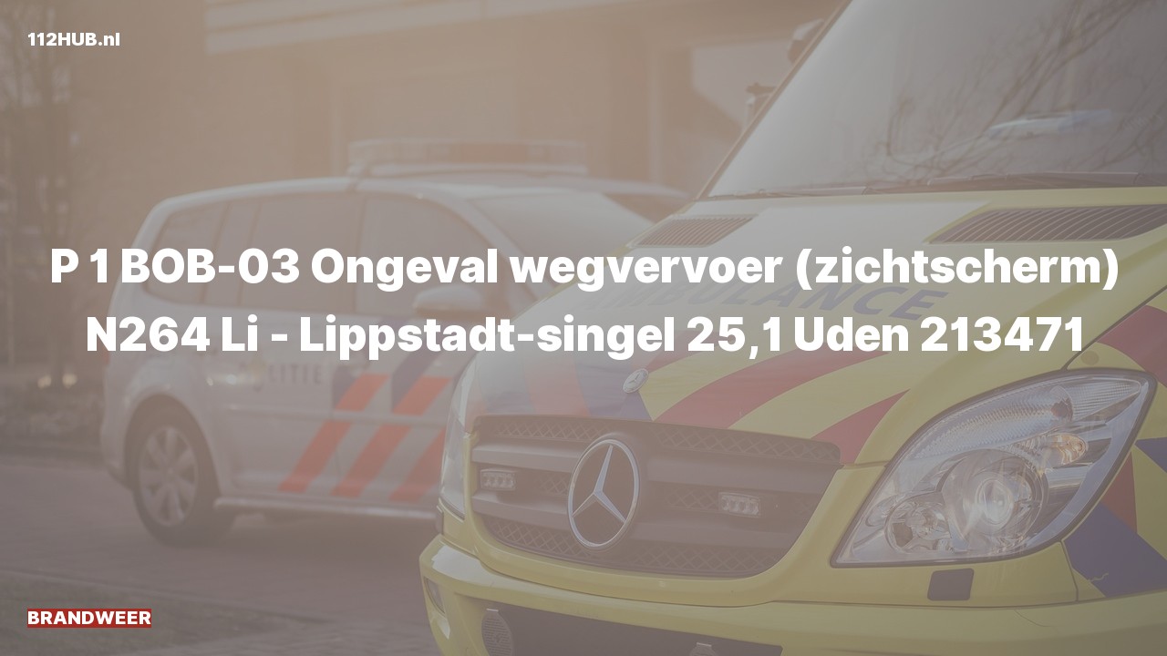 Deelafbeelding voor P2000-melding voor verkeersongeval.