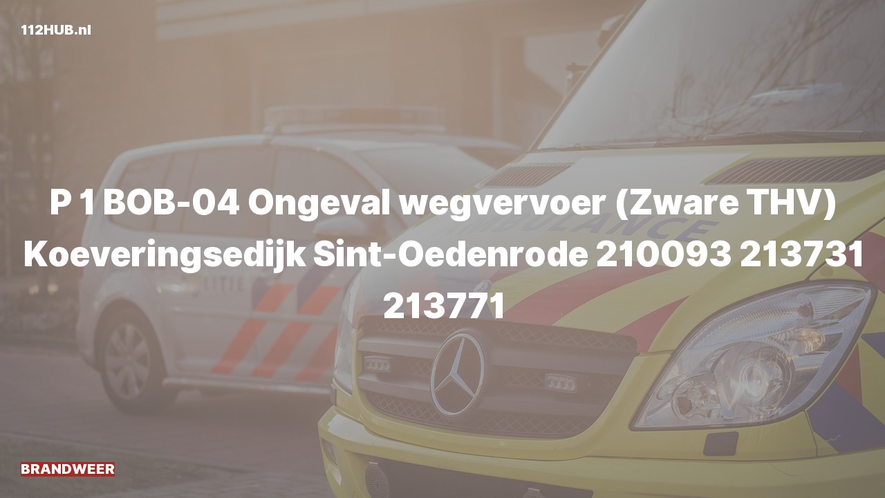 Deelafbeelding voor P2000-melding voor verkeersongeval.